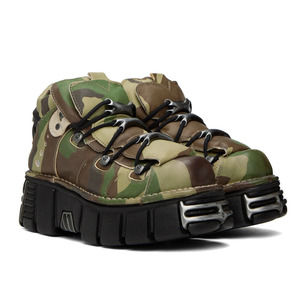 New Rock × VETEMENTS Khaki New Rock Edition Platform Sneakers size EU 43 Camo